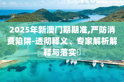 2025年新澳門(mén)期期準(zhǔn),嚴(yán)防消費(fèi)陷阱-透徹釋義、專家解析解釋與落實(shí)?